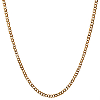 10kt Yellow Gold 18" 2.75mm Hollow Curb Link Chain