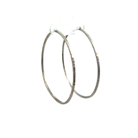 14kt White Gold Hoop Earrings