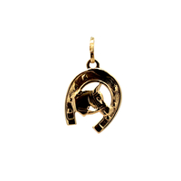 14kt Yellow Gold Horse Shoe Pendant