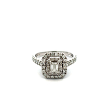 10kt White Gold .75ct tw Diamond Halo Ring