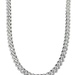 10kt White Gold 22.5" 10mm 19.00ct tw Diamond Edge Miami Cuban Link Chain 