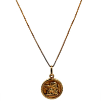 14kt Yellow Gold Angel Pendant With 18" Chain