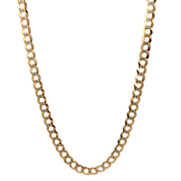10kt Yellow Gold 26" 5.75mm Diamond Cut Curb Link Chain