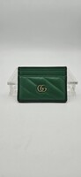 Gucci GG Marmont Azalea Calfskin Card Case Wallet in Green