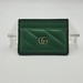 Gucci GG Marmont Azalea Calfskin Card Case Wallet in Green