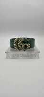 Gucci GG Marmont Azalea Quilted Calfskin Belt in Green Size 90/36