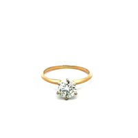 14kt Yellow Gold 1.04ct I1 H Round Diamond Solitaire Ring