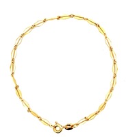 18kt Yellow Gold 7" 3mm Fancy Link Bracelet 