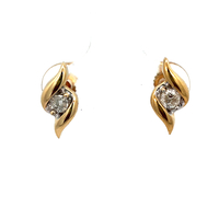 14kt Yellow Gold .20ct tw Diamond Stud Earrings 