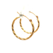 10kt Yellow Gold Diamond Cut Hoop Earrings