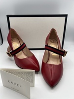 Gucci Nappa Charlette Heels 549661 (Sz:38.5)