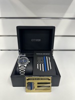 Citizen Men's Thin Blue Line Watch Chronograph 200M WR Eco Drive CA0291-59E