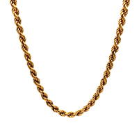  18kt Yellow Gold 18" 4.25mm Rope Chain