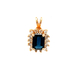 14kt Yellow Gold .35ct tw Diamond & Sapphire Pendant