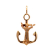 14kt Yellow Gold Religious Anchor Pendant 