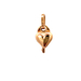 14kt Yellow Gold Heart & Key Pendant