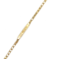 14kt Yellow Gold 7" "#1 Mom" Bracelet 