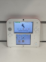 Nintendo 2DS Handheld Game Console FTR-001 White/Red Mario Game