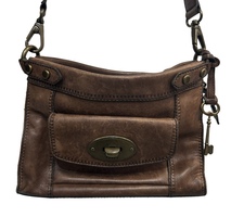 Fossil Brown Leather Crossbody Purse Bag 