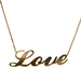 14kt Yellow Gold 18" "Love" Necklace 