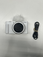 Sony White ZV-1F Vlog Camera With Charger 