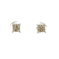 10kt White Gold .20ct tw Diamond Stud Earrings 
