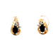 10kt Yellow Gold Diamond & Onyx Stud Earrings