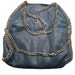 Blue Velour Shoulder Bag