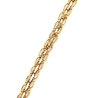 18kt Tri-Color 8" Link Bracelet 