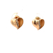 14kt Yellow Gold Diamond Heart Stud Earrings