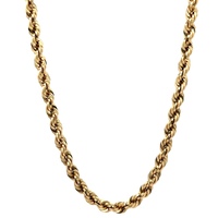 10kt Yellow Gold 24" 5mm Solid Rope Chain