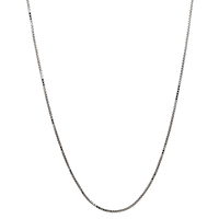 14kt White Gold 20" .75mm Adjustable Box Link Chain