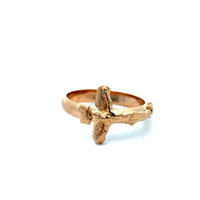 18kt Yellow Gold Crucifix Cross Ring 