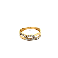  14kt Yellow Gold CZ Band