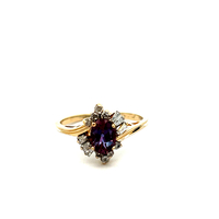 10kt Yellow Gold .35ct tw Diamond & Alexandrite Ring