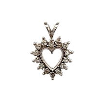 14kt White Gold .35ct tw Diamond Heart Pendant