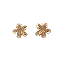 10kt Yellow Gold Flower Stud Earrings 