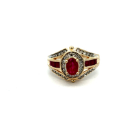 14kt Yellow Gold .75ct tw Diamond & Ruby Ring