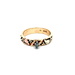 10kt Tri-Color .10ct tw Diamond Leaf Ring