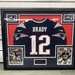 Tom Brady Autographed Patriots Jersey Framed Display w/ Steiner COA 