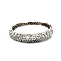 18kt White Gold 5.00ct tw Diamond Bangle Bracelet