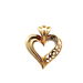 10kt Yellow Gold CZ Mom Heart Pendant 