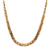 10kt Yellow Gold 17" 6mm Heart & X's Necklace 