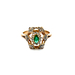 14kt Yellow Gold .30ct tw Diamond & Green Stone Ring