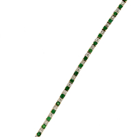 10kt Two Tone Diamond & Jade Bracelet