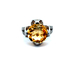 14kt White Gold .20ct tw Diamond & Citrine Ring