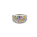 10kt White Gold Diamond & Multi-Color Sapphires Band