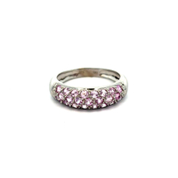 10kt White Gold Pink Sapphire Band Ring