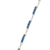 10kt White Gold 7" 3.25mm Tanzanite Bracelet 