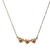 14kt Yellow Gold Diamond Heart Necklace